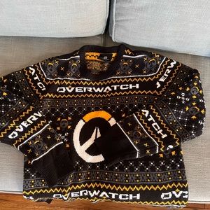Mens Holiday Sweater- Overwatch size XL